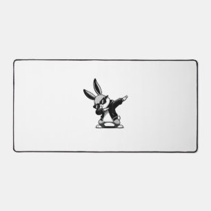 Boy Kid Easter Day Dabbing Bunny Rabbit Hip Hop Ea Desk Mat