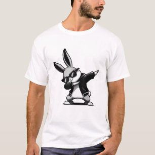 Boy Kid Easter Day Dabbing Bunny Rabbit Hip Hop Ea T-Shirt