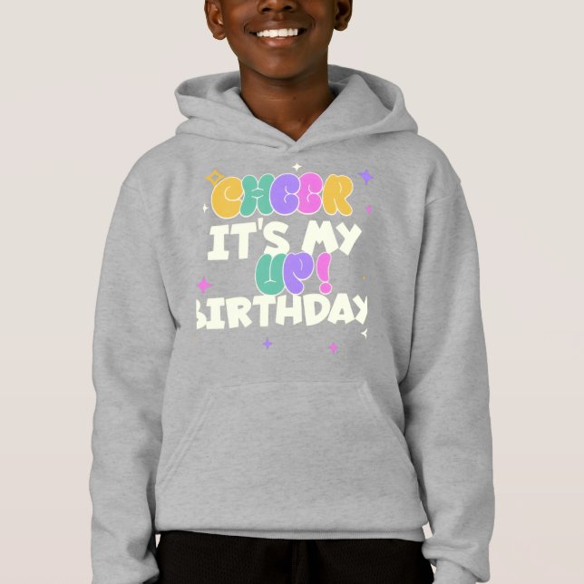 BOY KIDS BIRTHDAY CHEER UP PULLOVER HOODIE  (Front)