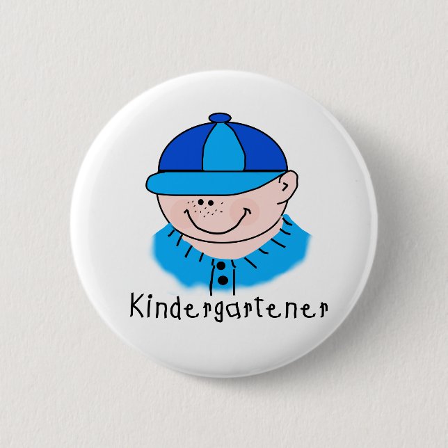 Boy Kindergartener 6 Cm Round Badge (Front)