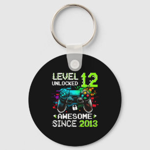 Boy Level 12 Unlocked Video Game 12th Birthday Key Ring