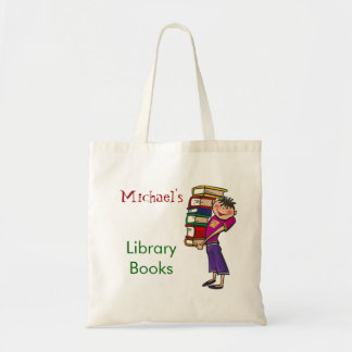 Boy Library Book Bag Custom Name