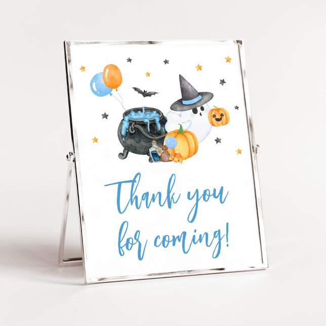 Boy Little Boo Baby Shower Thank you for Coming Poster (Ghost Halloween Baby Shower
Thank you for Coming Sign)