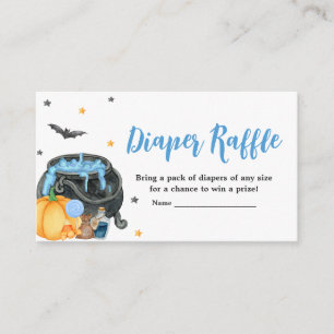 Boy Little Boo Ghost Baby Shower Diaper Raffle Enclosure Card