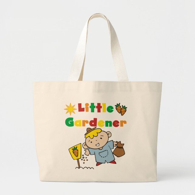 Boy Little Gardener Tshirts and Gifts Large Tote Bag (Front)