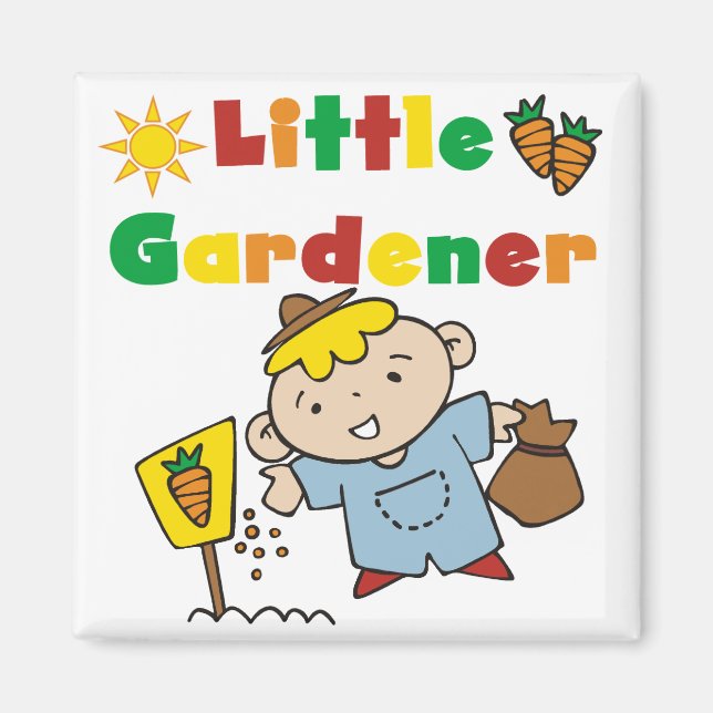 Boy Little Gardener Tshirts and Gifts Magnet (Front)