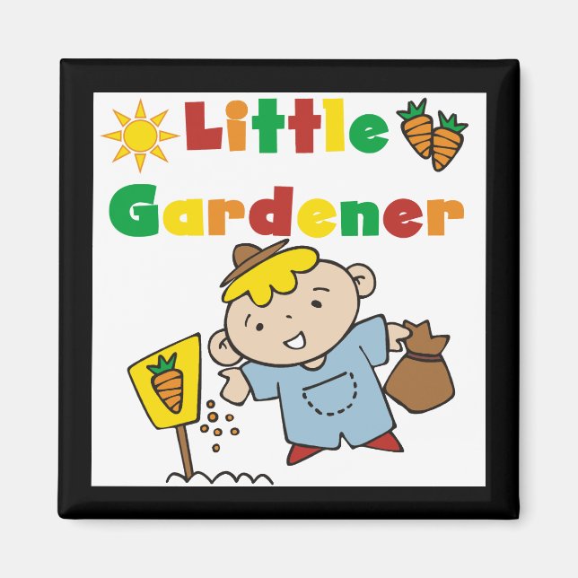 Boy Little Gardener Tshirts and Gifts Magnet (Front)