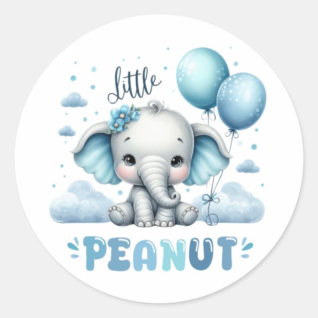 Boy Little Peanut  Classic Round Sticker (Front)