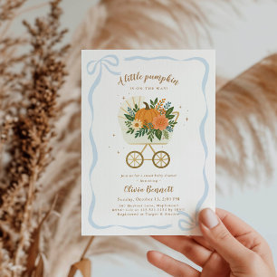 Boy Little Pumpkin Baby Shower Invitation