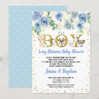 Boy Long Distance Baby Shower Pandemic Woodland