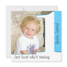 Boy Look Who's Turning 1 Birthday Invitation