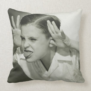 Boy Making Face Cushion