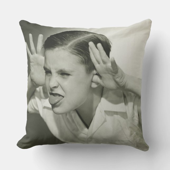 Boy Making Face Cushion (Front)