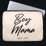Boy Mama Custom Est. Year Minimal Mum Mother Mummy Laptop Sleeve<br><div class="desc">This is a Custom Date Boy Mama Women's Laptop Sleeve!


Mother's Day Mum Mother Mummy Momma Mama Gifts Gift Boy Mum</div>