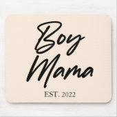 Boy Mama Custom Est. Year Minimal Mum Mother Mummy Mouse Pad (Front)