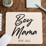 Boy Mama Custom Est. Year Minimal Mum Mother Mummy Mouse Pad<br><div class="desc">This is a Custom Date Boy Mama Women's Mouse Pad!


Mother's Day Mum Mother Mummy Momma Mama Gifts Gift Boy Mum</div>