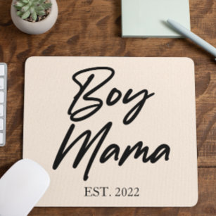 Boy Mama Custom Est. Year Minimal Mum Mother Mummy Mouse Pad