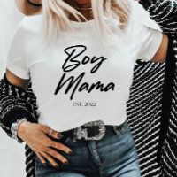 Boy Mama Custom Est. Year Minimal Mum Mother Mummy