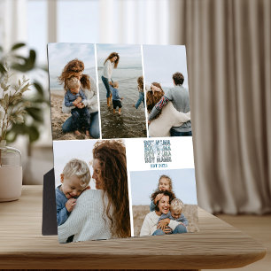 Boy Mama Custom Photo Collage Plaque