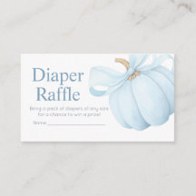 Boy Minimalist Little Pumpkin Baby Diaper Raffle