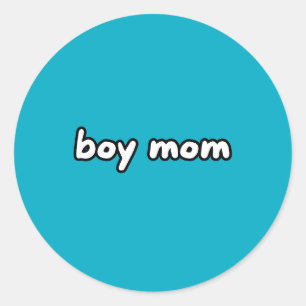 boy mom classic round sticker