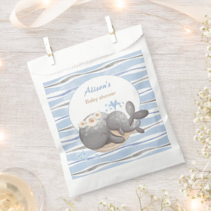 Boy Nautical Whale Blue Summer Boy Baby Shower Favour Bag