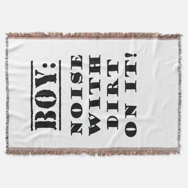 Boy - Noise with Dirt on It Throw Blanket (Front)
