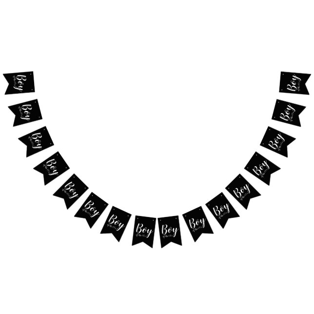 Boy of the Sixties 1960s Typography Black White Bunting (All)