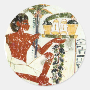 boy offering classic round sticker