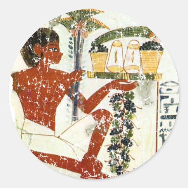 boy offering classic round sticker (Front)