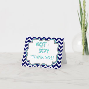 Boy Oh Boy Baby Shower Thank You Card