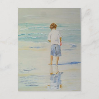 boy-on-a-beach postcard
