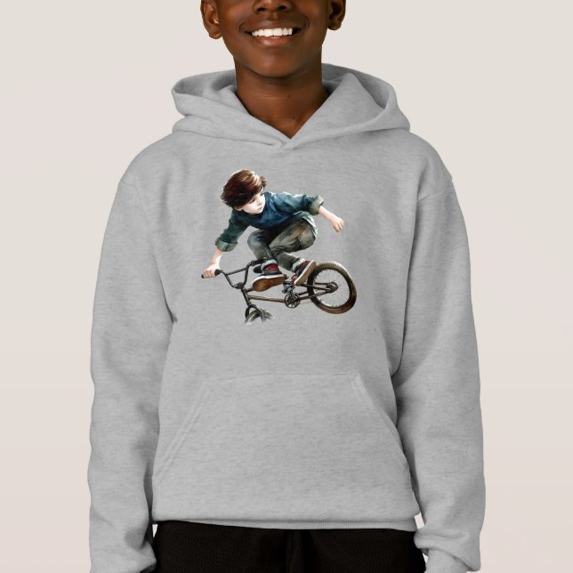 Boy on a Bike Racing Sport Fun  (Front)