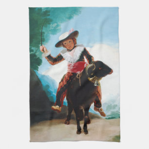 Boy on a Ram Francisco José de Goya Tea Towel