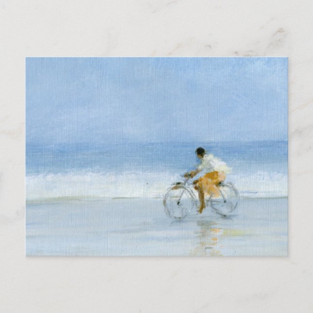 Boy on Bicycle  2 Postcard (Front)