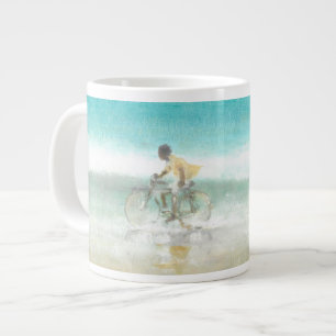 Boy on Bicycle 3 Large Coffee Mug