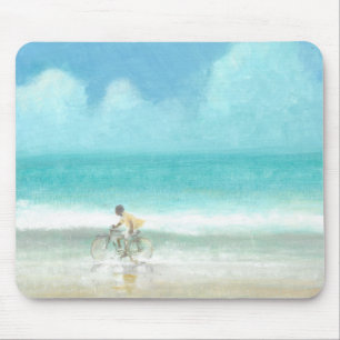 Boy on Bicycle 3 Mouse Pad
