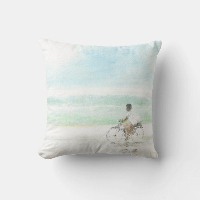 Boy on Bicycle Cushion (Front)