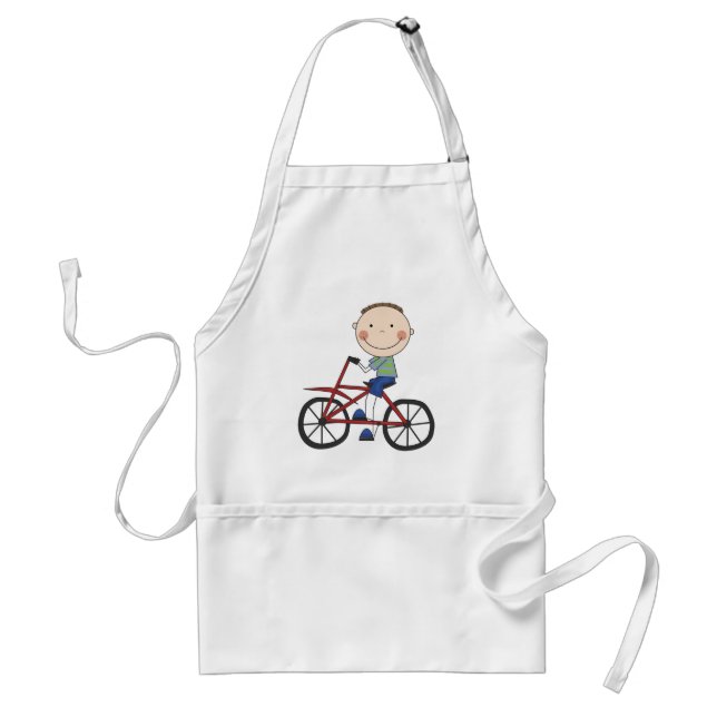 Boy on Bicycle Tshirts and Gifts Standard Apron (Front)
