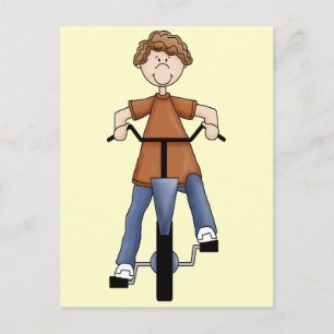 Boy On Bike Postcard