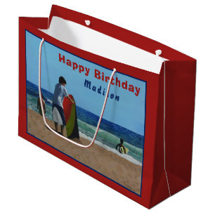 Boy on The Beach Large Gift Bag