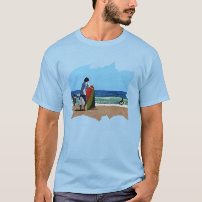 Boy on the Beach Men's Tops (Front)