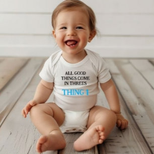 boy one piece for triplets, triplets gift idea,  baby bodysuit