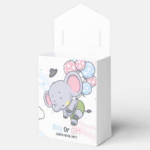Boy Or A Girl Cute Elephant Gender Reveal  Favour Box