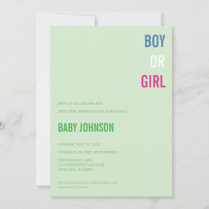 Boy or Girl Baby Shower Invitation