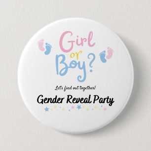 Boy or Girl? Gender Reveal 7.5 Cm Round Badge