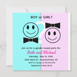 Boy or Girl Gender Reveal Invitation