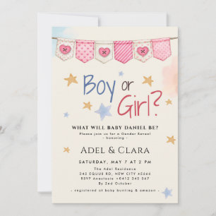 Boy or Girl Gender Reveal Invitation