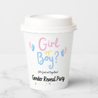 Boy or Girl? Gender Reveal Paper Cups