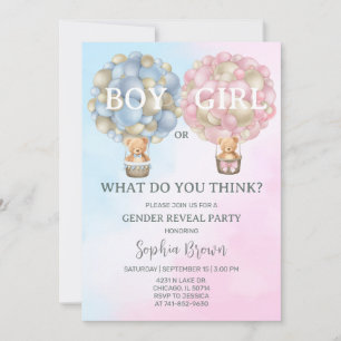 Boy or Girl Gender Reveal Party Invitation